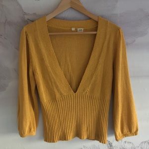 Moth by Anthropologie cotton blend 3/4 sleeve